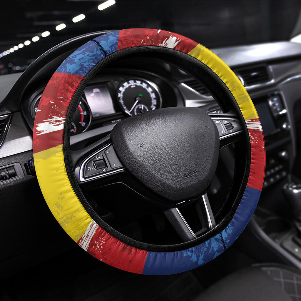 Spain National Football Steering Wheel Cover Spanish Bull Trophy Todos con La Roja