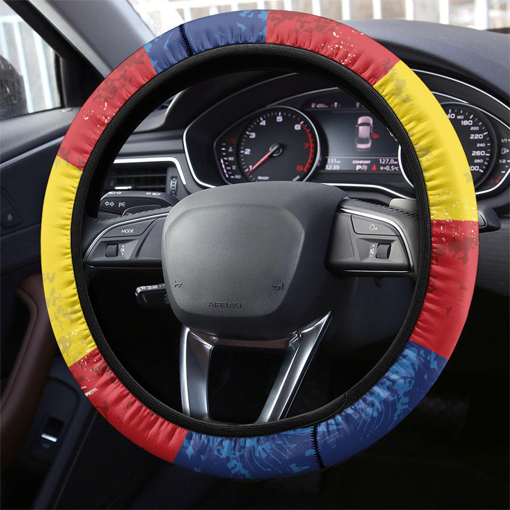 Spain National Football Steering Wheel Cover Spanish Bull Trophy Todos con La Roja