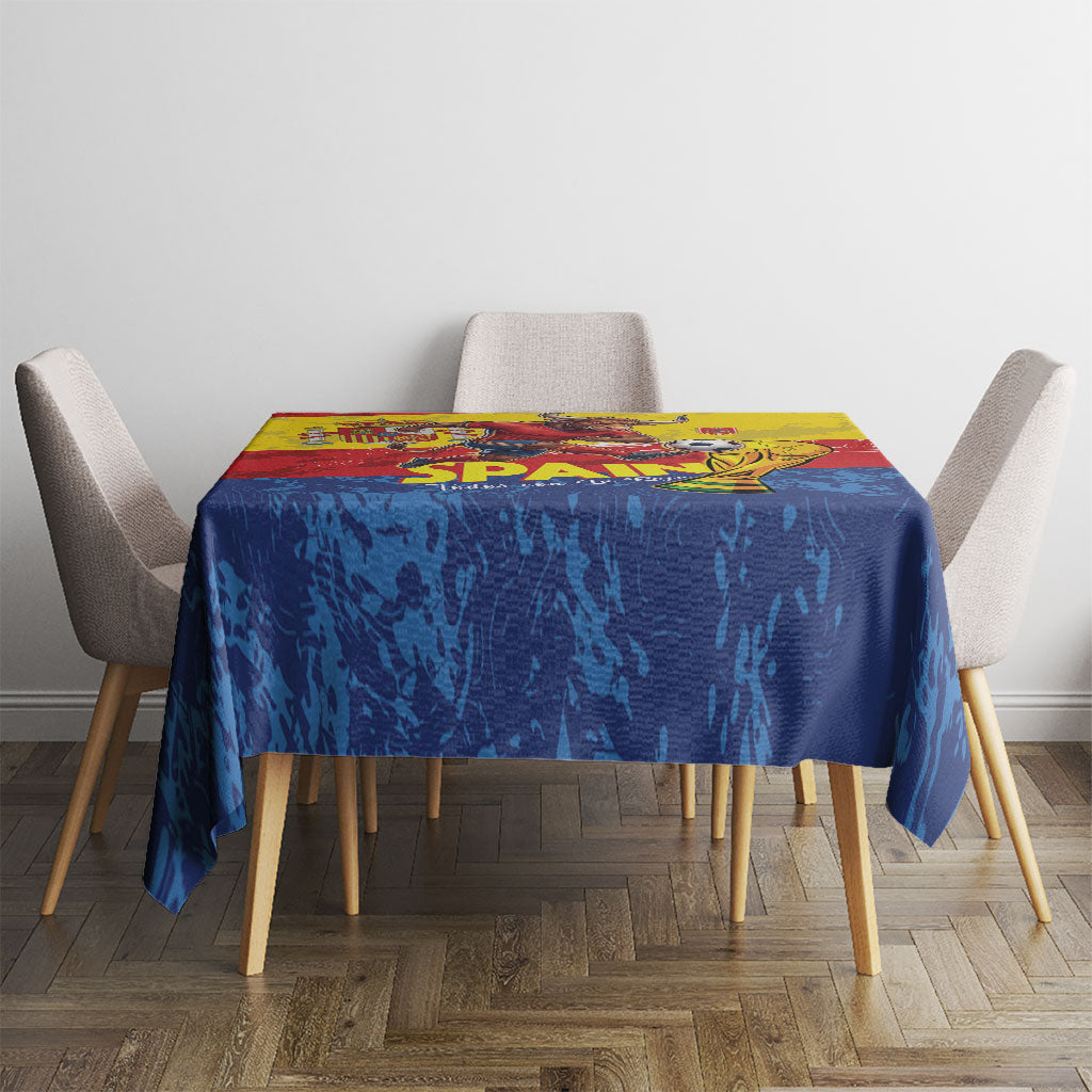 Spain National Football Tablecloth Spanish Bull Trophy Todos con La Roja