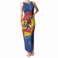 Spain National Football Custom Tank Maxi Dress Spanish Bull Trophy Todos con La Roja