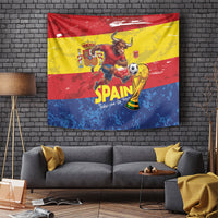 Spain National Football Tapestry Spanish Bull Trophy Todos con La Roja