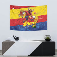 Spain National Football Tapestry Spanish Bull Trophy Todos con La Roja