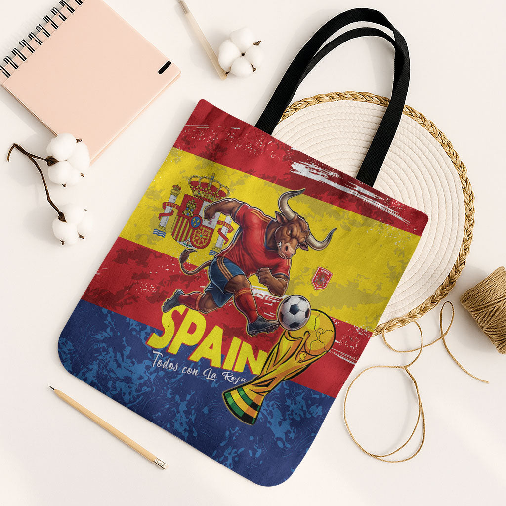 Spain National Football Tote Bag Spanish Bull Trophy Todos con La Roja