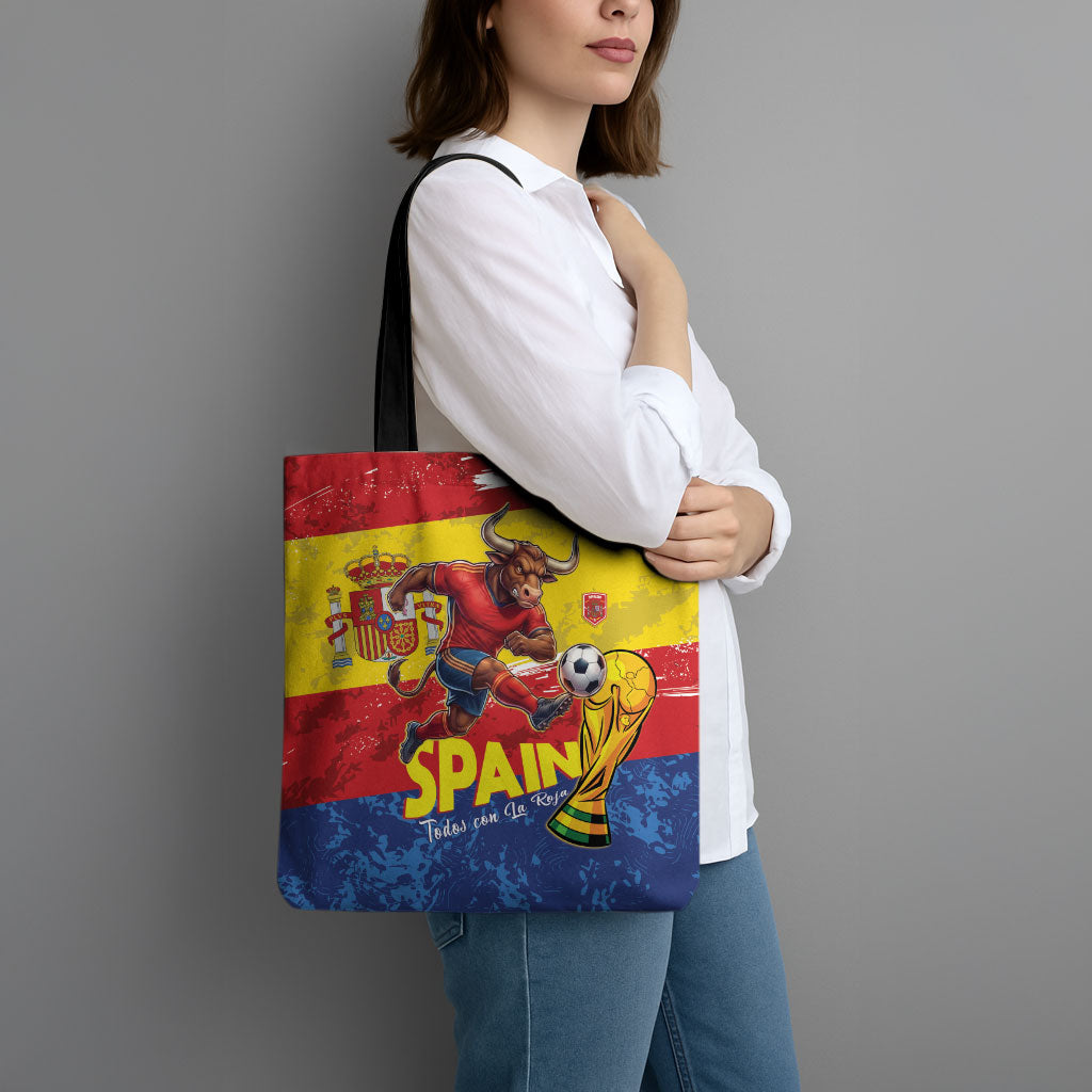 Spain National Football Tote Bag Spanish Bull Trophy Todos con La Roja