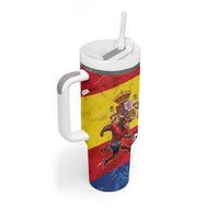 Spain National Football Tumbler With Handle Spanish Bull Trophy Todos con La Roja