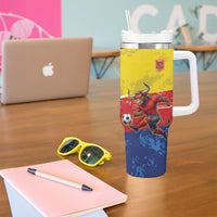 Spain National Football Tumbler With Handle Spanish Bull Trophy Todos con La Roja