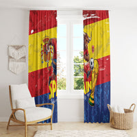 Spain National Football Window Curtain Spanish Bull Trophy Todos con La Roja