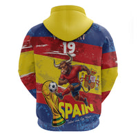 Spain National Football Custom Zip Hoodie Spanish Bull Trophy Todos con La Roja