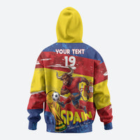 Spain National Football Custom Zip Hoodie Spanish Bull Trophy Todos con La Roja