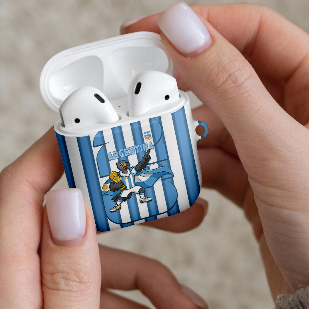 Argentina National Football AirPods Case Andean Condor Trophy Sporty Style