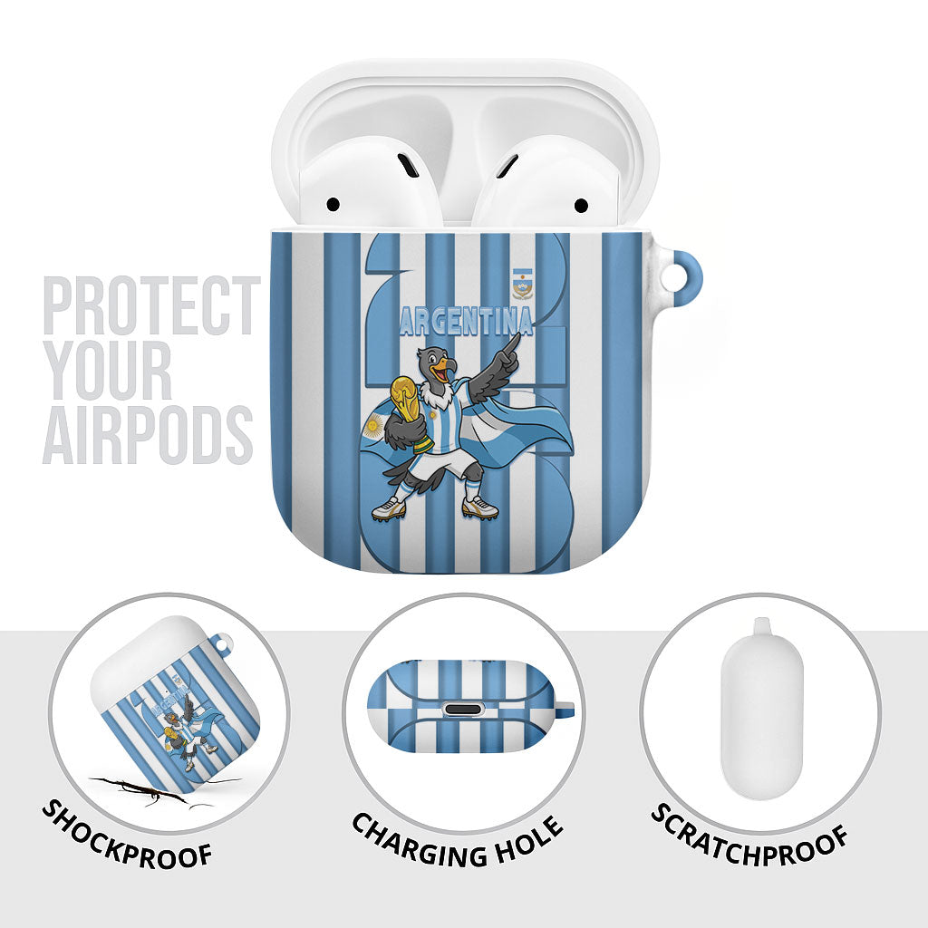 Argentina National Football AirPods Case Andean Condor Trophy Sporty Style