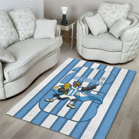 Argentina National Football Area Rug Andean Condor Trophy Sporty Style