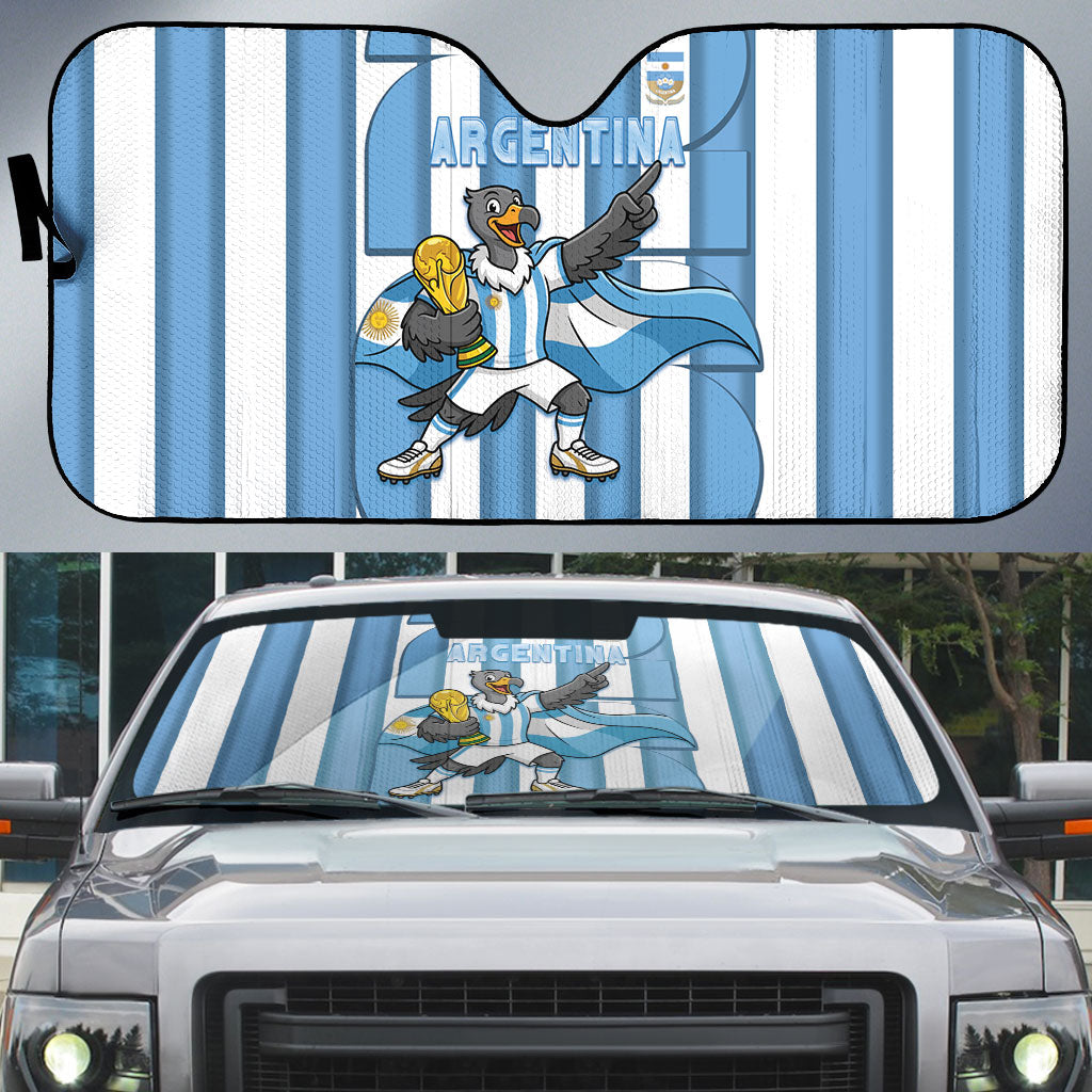 Argentina National Football Auto Sun Shade Andean Condor Trophy Sporty Style