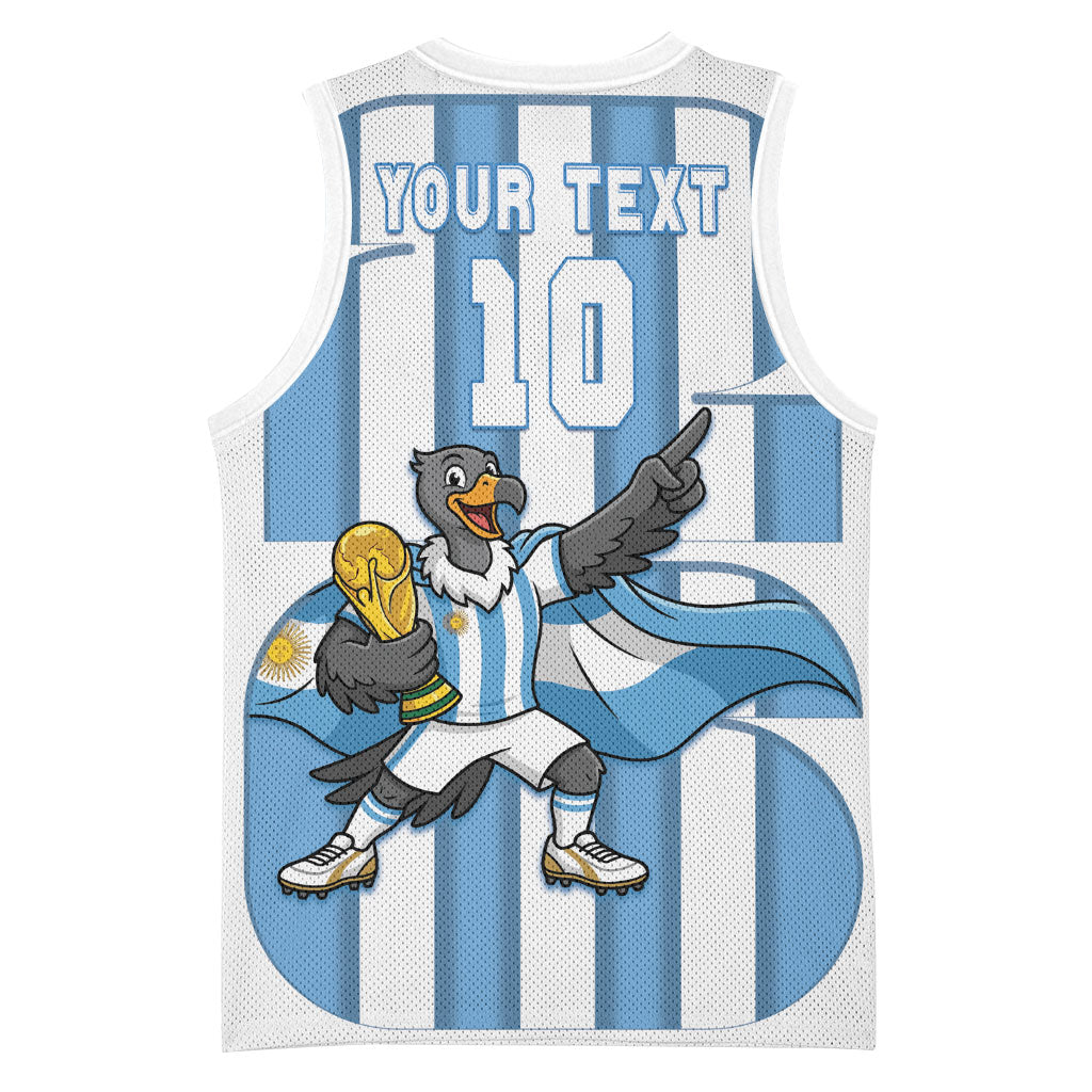 Argentina National Football Custom Basketball Jersey Andean Condor Trophy Sporty Style