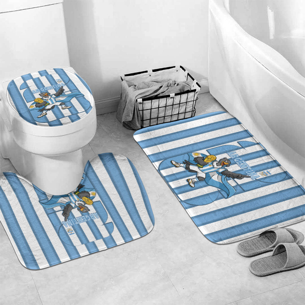 Argentina National Football Bathroom Set Andean Condor Trophy Sporty Style