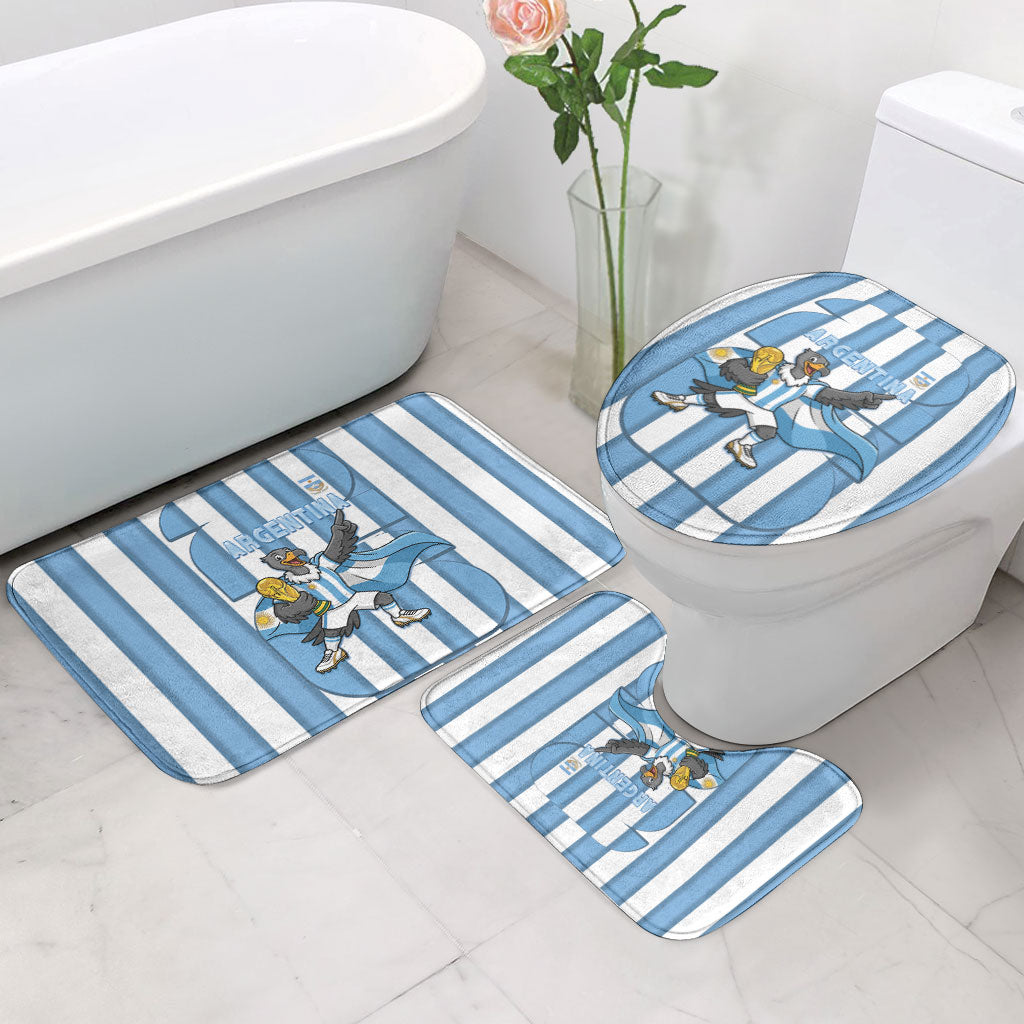 Argentina National Football Bathroom Set Andean Condor Trophy Sporty Style