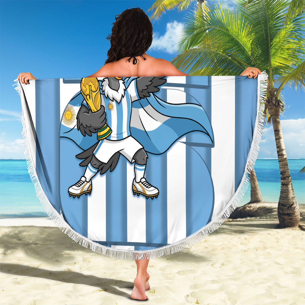 Argentina National Football Beach Blanket Andean Condor Trophy Sporty Style