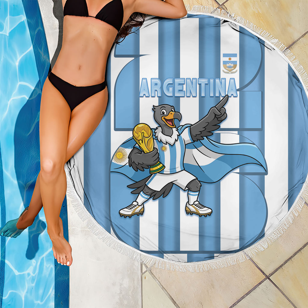 Argentina National Football Beach Blanket Andean Condor Trophy Sporty Style