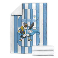 Argentina National Football Blanket Andean Condor Trophy Sporty Style