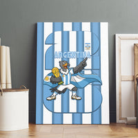 Argentina National Football Canvas Wall Art Andean Condor Trophy Sporty Style