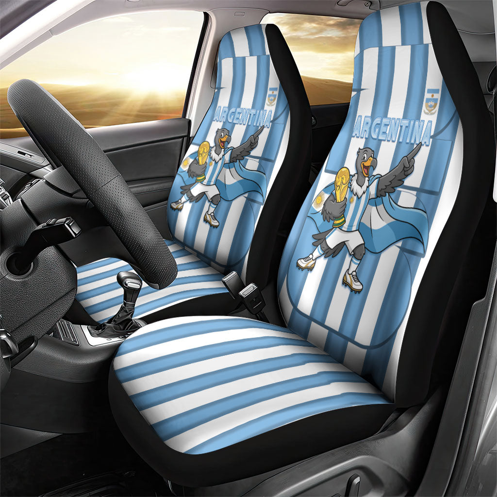 Argentina National Football Car Seat Cover Andean Condor Trophy Sporty Style