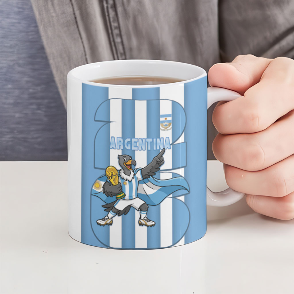 Argentina National Football Custom Ceramic Mug Andean Condor Trophy Sporty Style