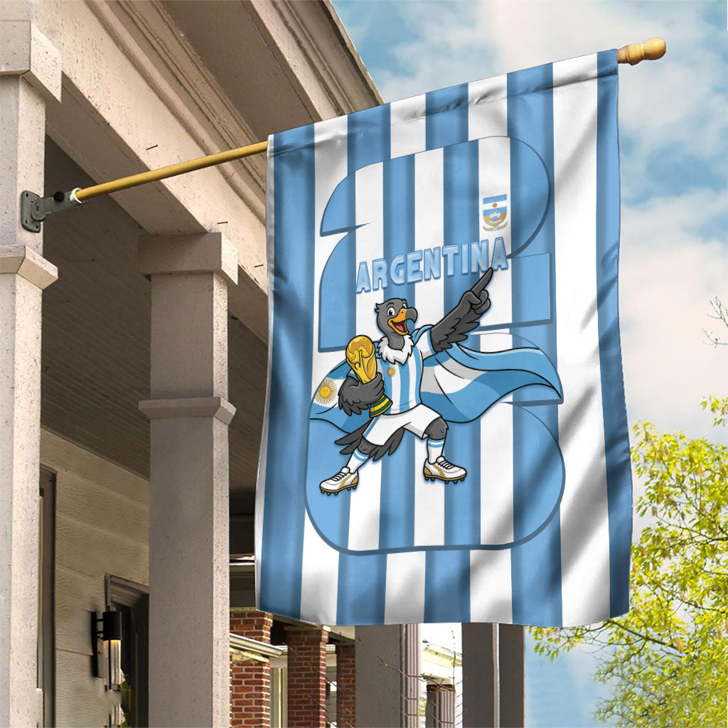 Argentina National Football Garden Flag Andean Condor Trophy Sporty Style