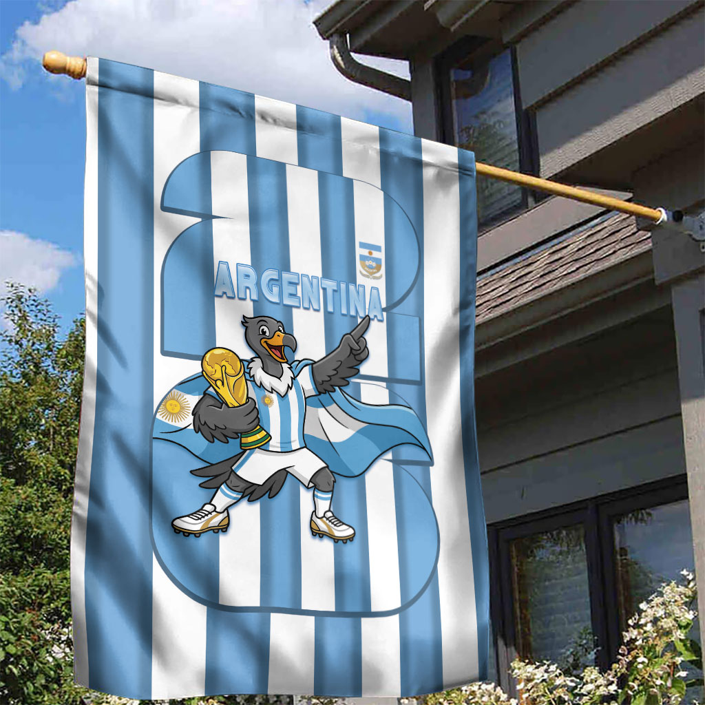 Argentina National Football Garden Flag Andean Condor Trophy Sporty Style