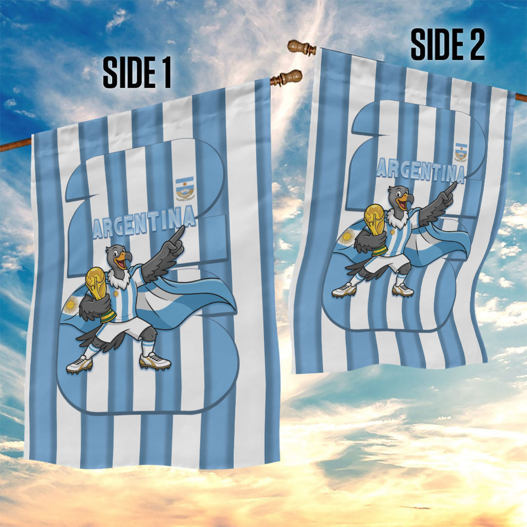 Argentina National Football Garden Flag Andean Condor Trophy Sporty Style