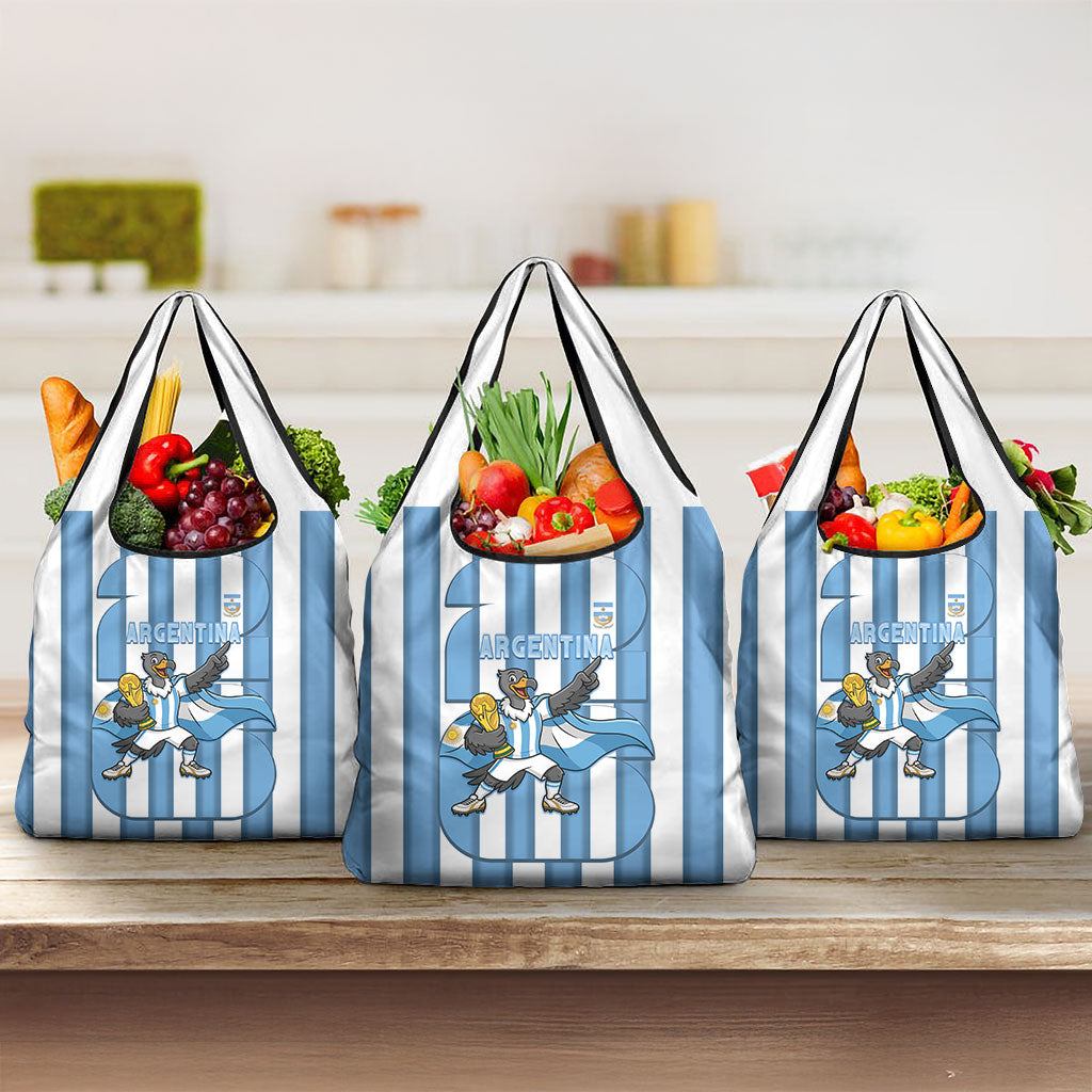 Argentina National Football Grocery Bag Andean Condor Trophy Sporty Style