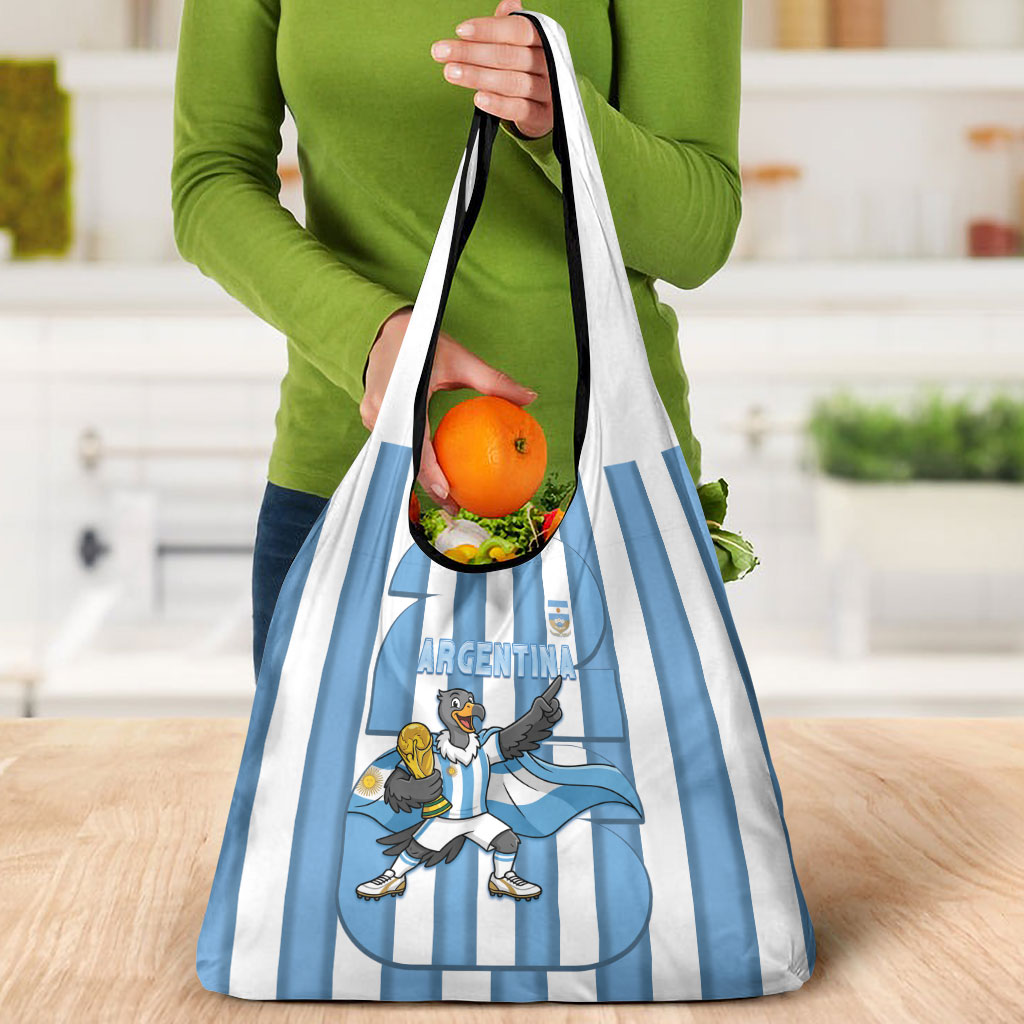 Argentina National Football Grocery Bag Andean Condor Trophy Sporty Style