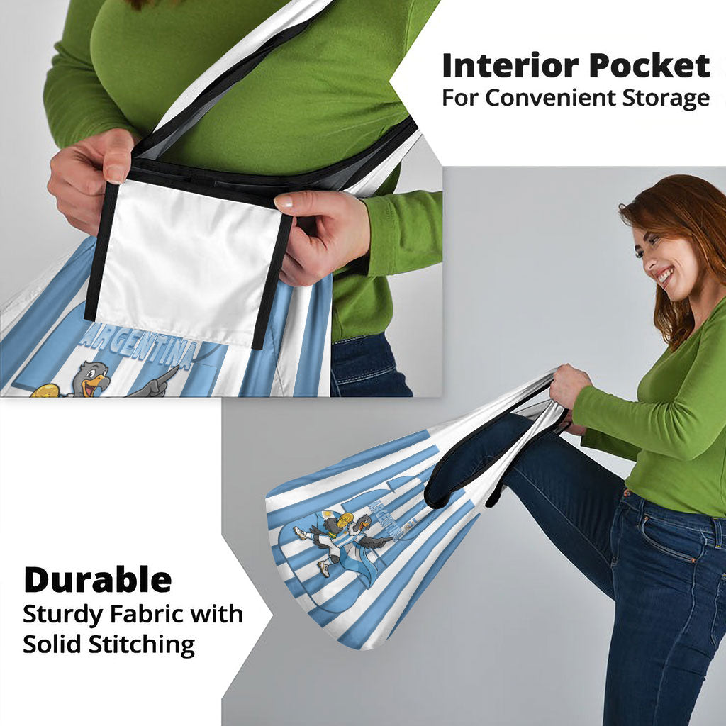 Argentina National Football Grocery Bag Andean Condor Trophy Sporty Style