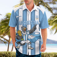Argentina National Football Custom Hawaiian Shirt Andean Condor Trophy Sporty Style