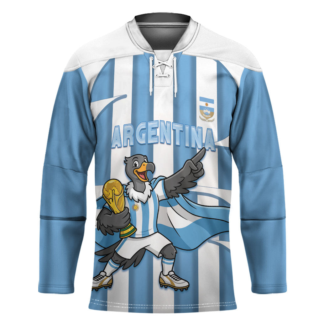 Argentina National Football Custom Hockey Jersey Andean Condor Trophy Sporty Style