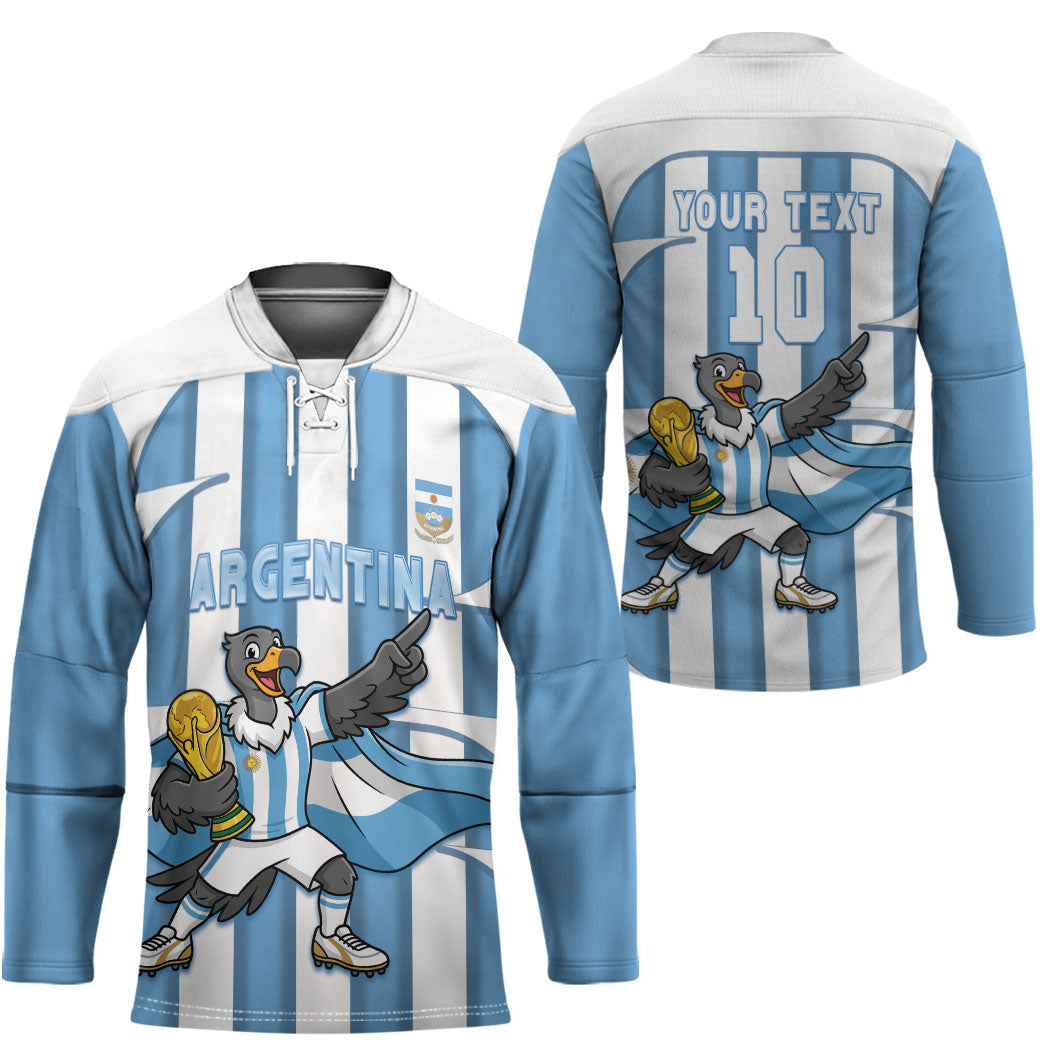 Argentina National Football Custom Hockey Jersey Andean Condor Trophy Sporty Style
