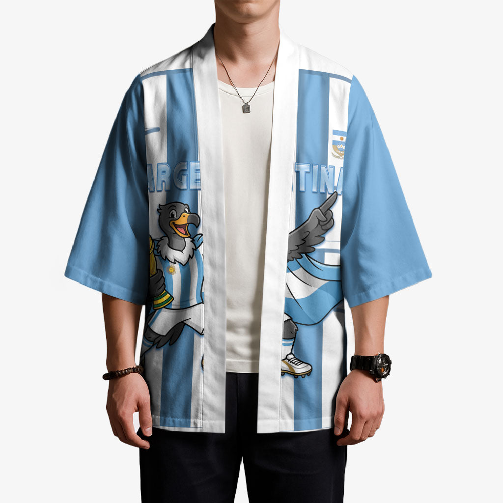 Argentina National Football Custom Kimono Andean Condor Trophy Sporty Style