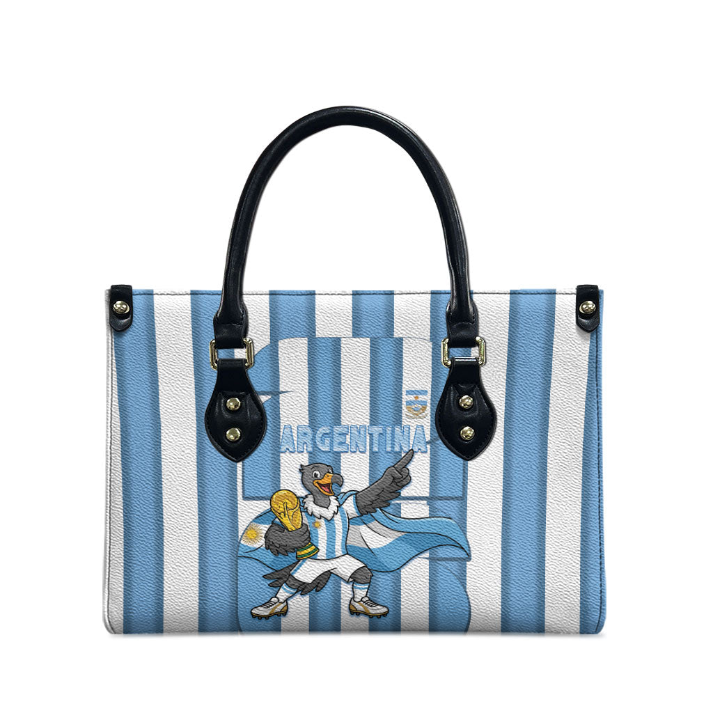 Argentina National Football Leather Bag Andean Condor Trophy Sporty Style
