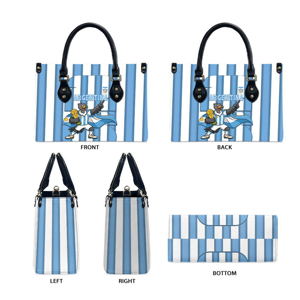 Argentina National Football Leather Bag Andean Condor Trophy Sporty Style