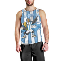 Argentina National Football Custom Men Tank Top Andean Condor Trophy Sporty Style