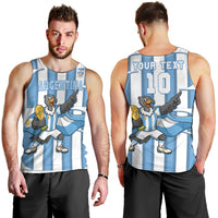 Argentina National Football Custom Men Tank Top Andean Condor Trophy Sporty Style
