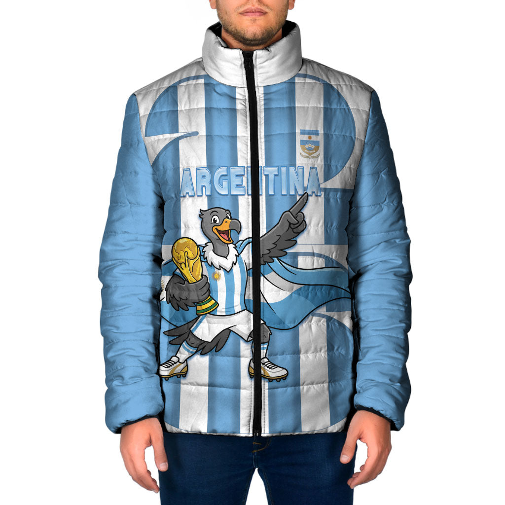 Argentina National Football Custom Padded Jacket Andean Condor Trophy Sporty Style