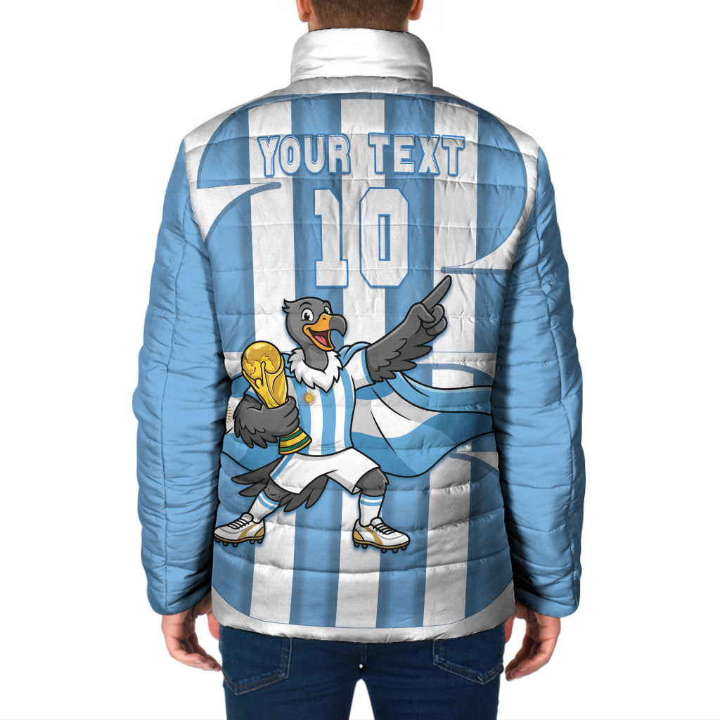 Argentina National Football Custom Padded Jacket Andean Condor Trophy Sporty Style