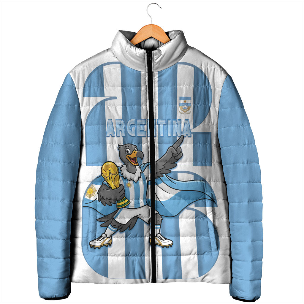 Argentina National Football Custom Padded Jacket Andean Condor Trophy Sporty Style