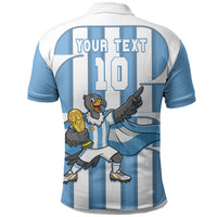 Argentina National Football Custom Polo Shirt Andean Condor Trophy Sporty Style
