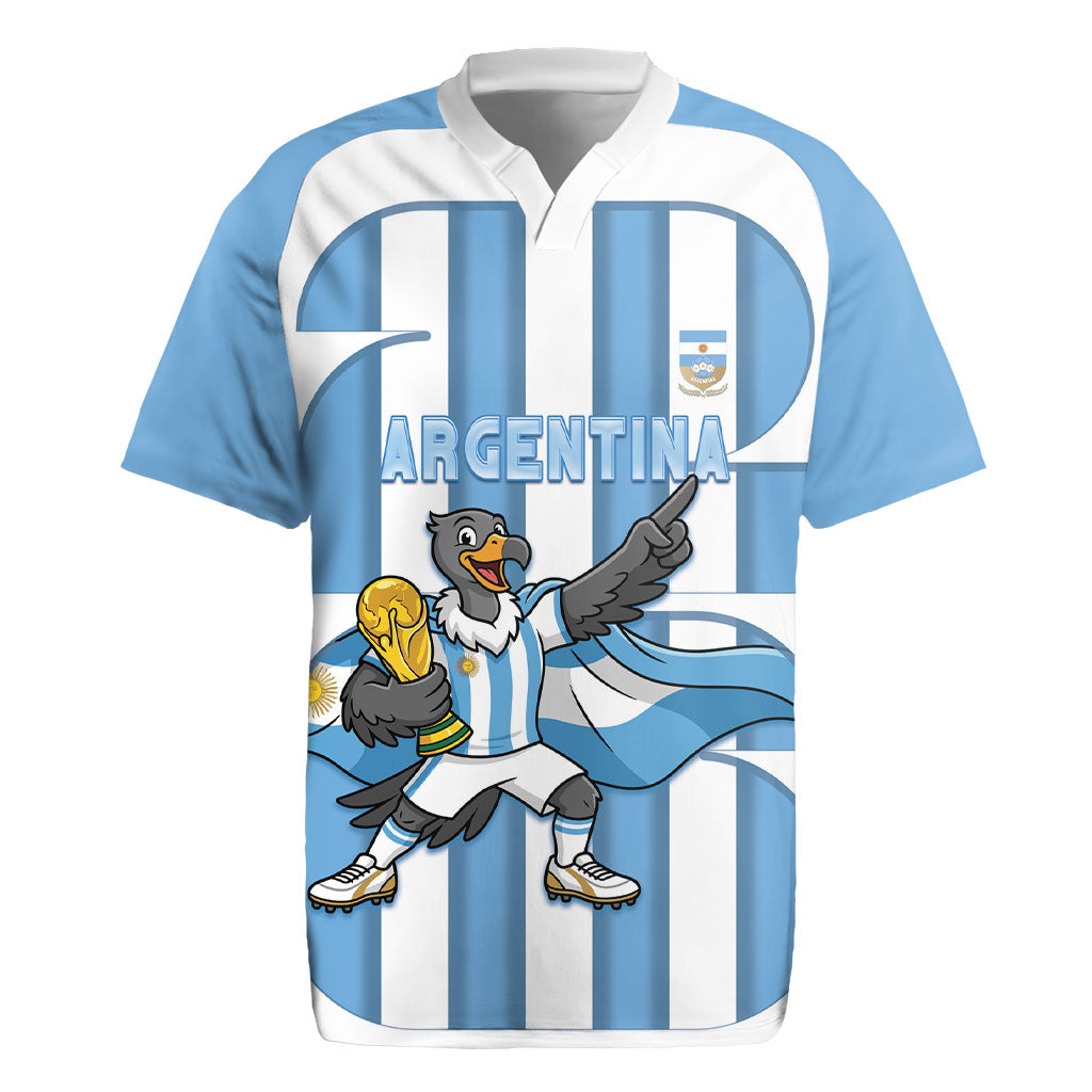Argentina National Football Custom Rugby Jersey Andean Condor Trophy Sporty Style