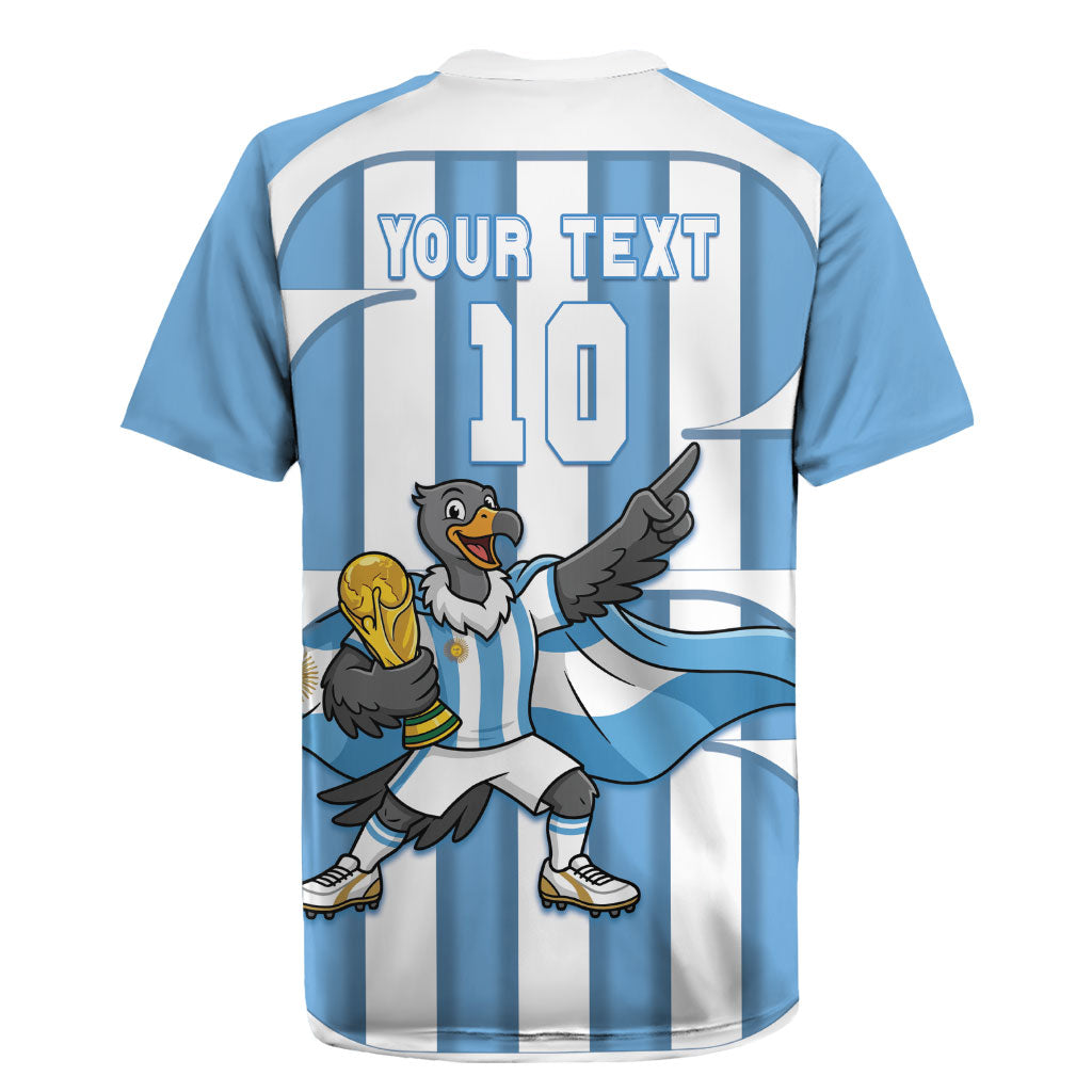 Argentina National Football Custom Rugby Jersey Andean Condor Trophy Sporty Style