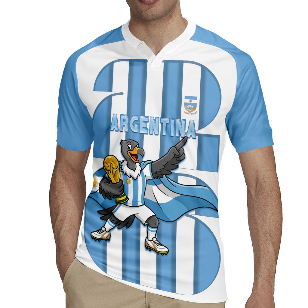 Argentina National Football Custom Rugby Jersey Andean Condor Trophy Sporty Style