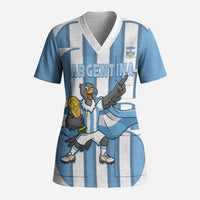 Argentina National Football Custom Scrub Top Andean Condor Trophy Sporty Style