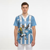 Argentina National Football Custom Scrub Top Andean Condor Trophy Sporty Style