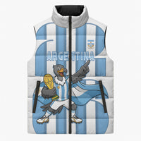 Argentina National Football Custom Sleeveless Puffer Jacket Andean Condor Trophy Sporty Style